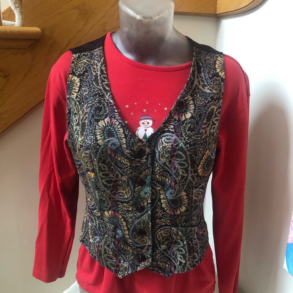 Vintage 90’s Black Vest Size Small